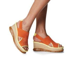 Sorel Women's Sandals in Vibrant Orange and Yellow